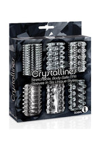 Load image into Gallery viewer, The 9&#39;s - Crystalline Cock Sleeves - Clear - 6 Per Pack
