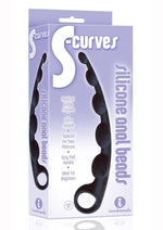 Load image into Gallery viewer, The 9&#39;s - S-Curves Silicone Anal Beads - Black
