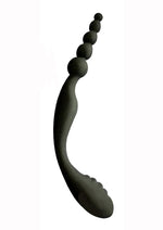 Load image into Gallery viewer, The 9&#39;s - S-Double Header Double Ended Silicone Anal Beads - Black
