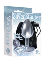 Load image into Gallery viewer, The 9&#39;s - The Silver Starter Bejeweled Heart Stainless Steel Plug - Clear/Diamond
