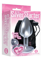 Load image into Gallery viewer, The 9&#39;s - The Silver Starter Bejeweled Heart Stainless Steel Plug - Pink
