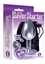 Load image into Gallery viewer, The 9&#39;s - The Silver Starter Bejeweled Heart Stainless Steel Plug - Purple/Violet
