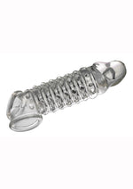 Load image into Gallery viewer, The 9&#39;s - Toppers Open Ended, Ribbed and Nubbed Penis Extender - Clear
