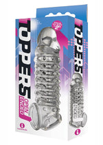 Load image into Gallery viewer, The 9&#39;s - Toppers Open Ended, Ribbed and Nubbed Penis Extender - Clear
