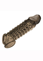 Load image into Gallery viewer, The 9&#39;s - Toppers Open Ended, Ribbed and Nubbed Penis Extender - Smoke
