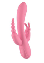 Load image into Gallery viewer, The Beat Trifecta Rechargeable Silicone Multifunction Rabbit Vibrator
