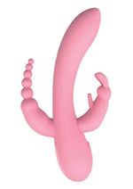Load image into Gallery viewer, The Beat Trifecta Rechargeable Silicone Multifunction Rabbit Vibrator
