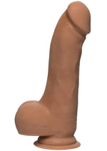 Load image into Gallery viewer, The D Master D Ultraskyn Dildo with Balls - Brown/Caramel - 7.5in
