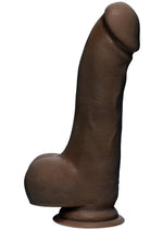 Load image into Gallery viewer, The D Master D Ultraskyn Dildo with Balls - Black/Chocolate - 7.5in
