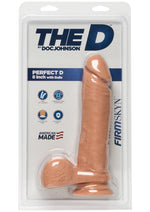 Load image into Gallery viewer, The D Perfect D Firmskyn Dildo with Balls - Flesh/Vanilla - 8in
