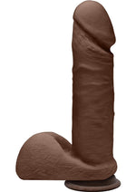 Load image into Gallery viewer, The D Perfect D Ultraskyn Dildo with Balls - Chocolate - 7in
