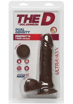 Load image into Gallery viewer, The D Perfect D Ultraskyn Dildo with Balls - Chocolate - 7in

