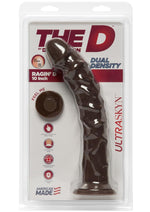 Load image into Gallery viewer, The D Ragin D Ultraskyn Dildo - Black/Chocolate - 10in
