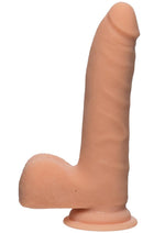 Load image into Gallery viewer, The D Realistic D Ultraskyn Slim Dildo with Balls - Flesh/Vanilla - 7in
