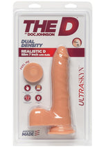 Load image into Gallery viewer, The D Realistic D Ultraskyn Slim Dildo with Balls - Flesh/Vanilla - 7in
