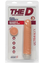 Load image into Gallery viewer, The D Shakin D Ultraskyn Vibrating Dildo - Flesh/Vanilla - 7in
