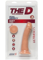 Load image into Gallery viewer, The D Slim D Ultraskyn Dildo - Flesh/Vanilla - 6in
