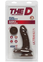 Load image into Gallery viewer, The D Super D Ultraskyn Dildo with Balls - Black/Chocolate - 6in
