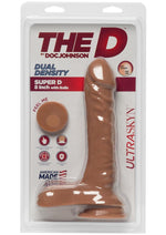 Load image into Gallery viewer, The D Super D Ultraskyn Dildo with Balls - Brown/Caramel - 8in
