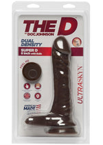 Load image into Gallery viewer, The D Super D Ultraskyn Dildo with Balls - Chocolate - 8in
