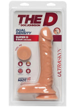Load image into Gallery viewer, The D Super D Ultraskyn Dildo with Balls - Flesh/Vanilla - 8in
