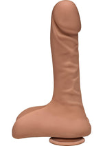 Load image into Gallery viewer, The D Super D Ultraskyn Dildo with Balls - Caramel - 9in

