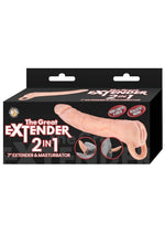 Load image into Gallery viewer, The Great Extender 2 In 1 Extender and Masturbator - Vanilla - 7in
