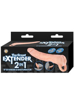 Load image into Gallery viewer, The Great Extender 2 In 1 Extender and Masturbator - Vanilla - 8in
