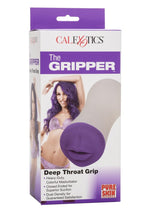 Load image into Gallery viewer, The Gripper Deep Throat Grip Masturbator - Mouth - Frost/Purple
