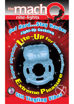 Load image into Gallery viewer, The Macho Nite-Lights Vibrating Cock Ring - Blue
