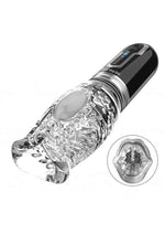 Load image into Gallery viewer, The Male Rose 3 Rechargeable Thrusting Rotating Masturbator - Black/Clear
