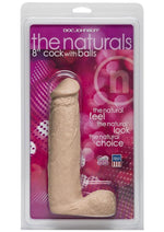 Load image into Gallery viewer, The Naturals Dildo with Balls - Flesh/Vanilla - 8in
