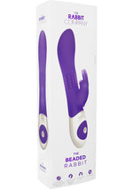 Load image into Gallery viewer, The Beaded Rabbit Rechargeable Silicone G-Spot Vibrator - Purple
