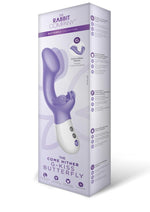 Load image into Gallery viewer, The Come Hither G-Kiss Butterfly Silicone Rechargeable Rabbit Vibrator - Purple
