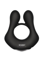 Load image into Gallery viewer, The Deluxe Rabbit Ring Rechargeable Silicone Couples Ring - Black
