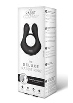 Load image into Gallery viewer, The Deluxe Rabbit Ring Rechargeable Silicone Couples Ring - Black
