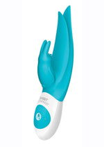 Load image into Gallery viewer, The Flutter Rabbit Rechargeable Silicone Rabbit Vibrator - Blue
