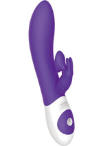 Load image into Gallery viewer, The Kissing Rabbit Rechargeable Silicone Vibrator with Clitoral Suction - Purple
