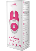 Load image into Gallery viewer, The Lay On Rabbit Rechargeable Silicone Massager - Hot Pink/Pink
