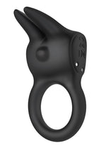 Load image into Gallery viewer, The Rabbit Love Ring Rechargeable Silicone Couples Ring - Black
