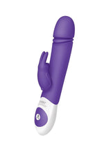 Load image into Gallery viewer, The Thrusting Rabbit Rechargeable Silicone Vibrator with Clitoral Stimulation
