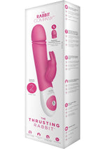 Load image into Gallery viewer, The Thrusting Rabbit Rechargeable Silicone Vibrator with Clitoral Stimulation - Pink
