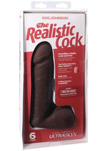 Load image into Gallery viewer, The Realistic Cock Ultraskyn Dildo - Black/Chocolate - 6in
