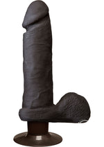 Load image into Gallery viewer, The Realistic Cock Ultraskyn Vibrating Dildo - Black - 8in
