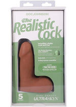 Load image into Gallery viewer, The Realistic Cock with Balls Ultraskyn Removable Vac-U-Lock Suction Cup - Caramel - 5in
