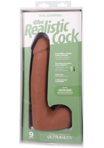 Load image into Gallery viewer, The Realistic Cock with Balls Ultraskyn Removable Vac-U-Lock Suction Cup - Caramel - 9in
