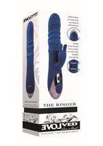 Load image into Gallery viewer, The Ringer Rechargeable Silicone Rabbit Vibrator - Blue
