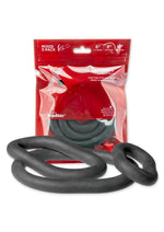 Load image into Gallery viewer, The Xplay Mix Pack Silicone Wrap Ring Ultra Stretch 6, 9 - Black - 12in - 3 Pack
