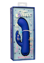 Load image into Gallery viewer, Thicc Chubby Bunny Rechargeable Silicone Rabbit Vibrator - Blue
