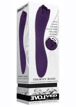 Load image into Gallery viewer, Thorny Rose Rechargeable Silicone Dual-End Vibrator - Purple